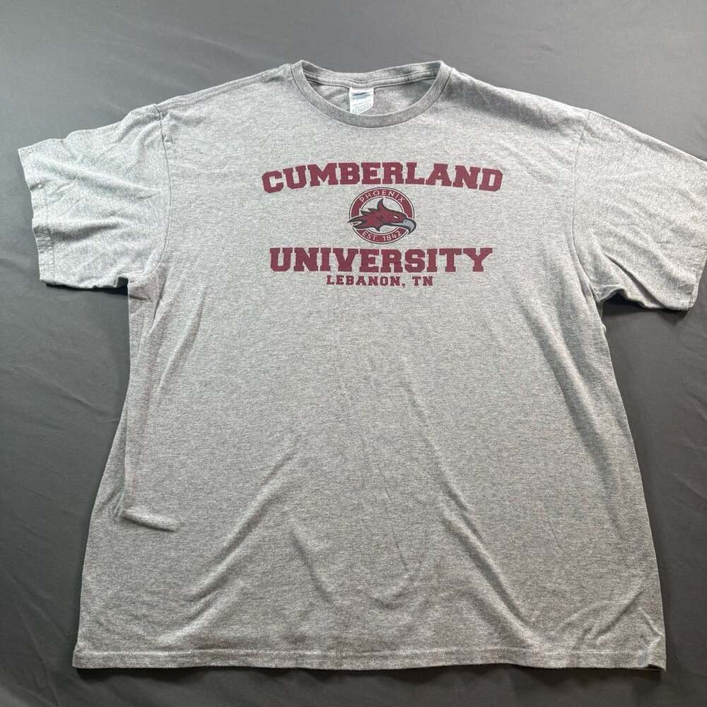Cumberland University Phoenix T-Shirt Men’s XL Gray Delta Pro Weight Lebanon TN